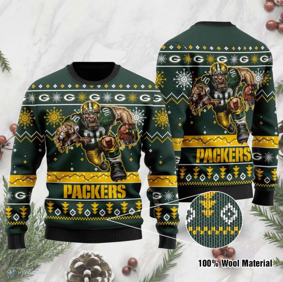 Green Bay Packers Womens Christmas Sweater – Ugly Christmas