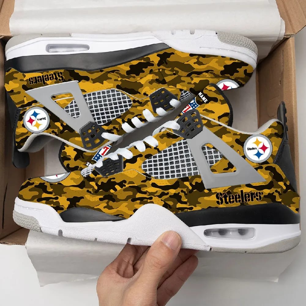 Pittsburgh Steelers Ink Splash Personalized Air Jordan 4 Sneaker - The  Clothes You'll Ever Need