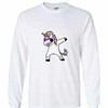 Inktee Store - Dabbing Unicorn Long Sleeve T-Shirt Image