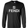 Inktee Store - Fendi Logo Long Sleeve T-Shirt Image