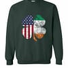 Inktee Store - Irish American Flag Ireland Shamrock St Patricks Day Sweatshirt Image