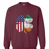 Inktee Store - Irish American Flag Ireland Shamrock St Patricks Day Sweatshirt Image