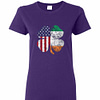 Inktee Store - Irish American Flag Ireland Shamrock St Patricks Day Women'S T-Shirt Image