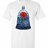 Inktee Store - Disney Beauty The Beast The Rose In Glass Graphic Men'S T-Shirt Image