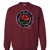 Inktee Store - Disney Beauty The Beast Glass Stained Rose Graphic Sweatshirt Image