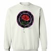 Inktee Store - Disney Beauty The Beast Glass Stained Rose Graphic Sweatshirt Image