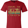 Inktee Store - Smoke 'Em If You Got 'Em Bbq Grilling Smoking Premium T-Shirt Image
