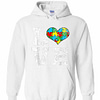 Inktee Store - Autism Awareness For Kids Mom Dad Love Heart Hoodies Image