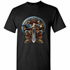 Inktee Store - Mens Viking On Throne Crow Sword Nordic Norse Valhalla Men'S T-Shirt Image
