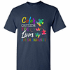 Inktee Store - Autism Awareness Colour The Line Men'S T-Shirt Image