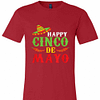 Inktee Store - Happy Cinco De Mayo Sombrero Peppers Premium T-Shirt Image