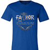 Inktee Store - Mens Fathor Like Dad Hugin And Munin Valknut Tsh Premium T-Shirt Image