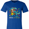 Inktee Store - Dinosaur Puzzle Piece Autism Awareness Boys Kids Premium T-Shirt Image