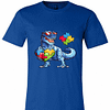 Inktee Store - Dinosaur Puzzle Piece Autism Awareness Premium T-Shirt Image