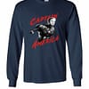 Inktee Store - Avengers Endgame Captain America Tonal Portrait Long Sleeve T-Shirt Image