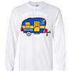 Inktee Store - Kansas Jayhawks Happy Camper Long Sleeve T-Shirt Image