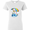 Inktee Store - Dabbing Unicorn With Narwhal And Rainbow Cute Women'S T-Shirt Image