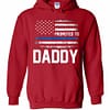 Inktee Store - Funny Promoted To Daddy American Flag Fathers Day Hoodies Image