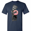 Inktee Store - Baby Groot Hugs Donut Men'S T-Shirt Image