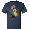 Inktee Store - Baby Groot Hugs Heart Lgbt Men'S T-Shirt Image