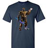 Inktee Store - Funny Thanos With Swoosh As Weapon And Hand On Shoe Men'S T-Shirt Image