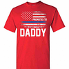 Inktee Store - Funny Promoted To Daddy American Flag Fathers Day Men'S T-Shirt Image