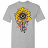 Inktee Store - Dreamcatcher Sunflower Dog Paw Men'S T-Shirt Image
