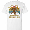 Inktee Store - Bigfoot Saw Me But Nobody Believes Him Sasquatch Vintage Men'S T-Shirt Image