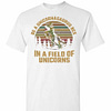 Inktee Store - Be A Unicornasaurus Rex In A Field Of Unicorns Unisex Men'S T-Shirt Image