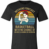Inktee Store - Basketball Mom Weekend Forecast With No Change Vintage Premium T-Shirt Image