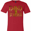Inktee Store - Viking Dad A Daughter'S First Love A Son'S First Hero Premium T-Shirt Image