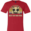 Inktee Store - Vintage Best Cat Dad Ever Premium T-Shirt Image