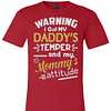 Inktee Store - Warning I Got My Daddy'S Temper And My Mommy'S Premium T-Shirt Image