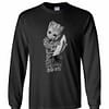 Inktee Store - Baby Groot Hug Oakland Raiders Long Sleeve T-Shirt Image
