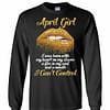 Inktee Store - April Girl I Was Born With My Heart On My Sleeve Long Sleeve T-Shirt Image