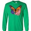 Inktee Store - American Flag Butterfly Wings Long Sleeve T-Shirt Image