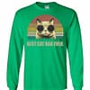 Inktee Store - Vintage Best Cat Dad Ever Long Sleeve T-Shirt Image