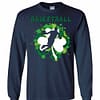 Inktee Store - Basketball Shamrock Irish St Patty'S Day Sport For Long Sleeve T-Shirt Image