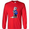 Inktee Store - Baby Groot Hug Chicago Cubs Hat Long Sleeve T-Shirt Image