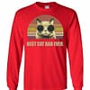 Inktee Store - Vintage Best Cat Dad Ever Long Sleeve T-Shirt Image