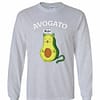 Inktee Store - Avogato Funny Cute Avogato Cat Face Long Sleeve T-Shirt Image