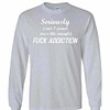 Inktee Store - Awareness Purple Ribbon Fuck Addiction Long Sleeve T-Shirt Image