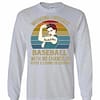 Inktee Store - Baseball Mom Weekend Forecast With No Change Long Sleeve T-Shirt Image