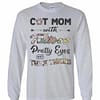 Inktee Store - Cat Mom With Tattoos Pretty Eyes And Thick Thighs Long Sleeve T-Shirt Image