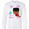 Inktee Store - April Girl Living My Best Life Black Woman Long Sleeve T-Shirt Image