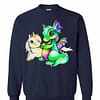 Inktee Store - Baby Unicorn And Baby Dragon Sweatshirt Image