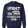 Inktee Store - Funny First Fathers Day Dad And Baby Bear 2019 Sweatshirt Image