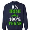 Inktee Store - 0% Irish 100% Vegan St Patricks Day Family Sweatshirt Image