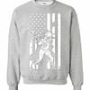 Inktee Store - Baseball Player With American Flag Sweatshirt Image