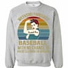 Inktee Store - Baseball Mom Weekend Forecast With No Change Vintage Sweatshirt Image